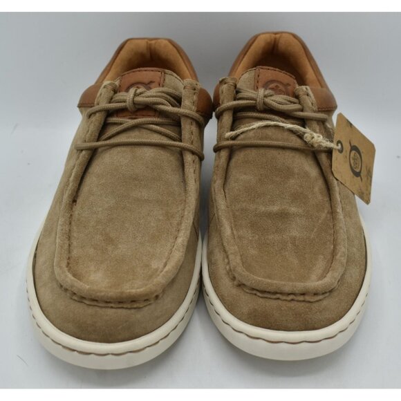 Born Mens Size 8 Maverick Taupe Brown Combo Leather Moc Toe Shoes - Picture 8 of 12
